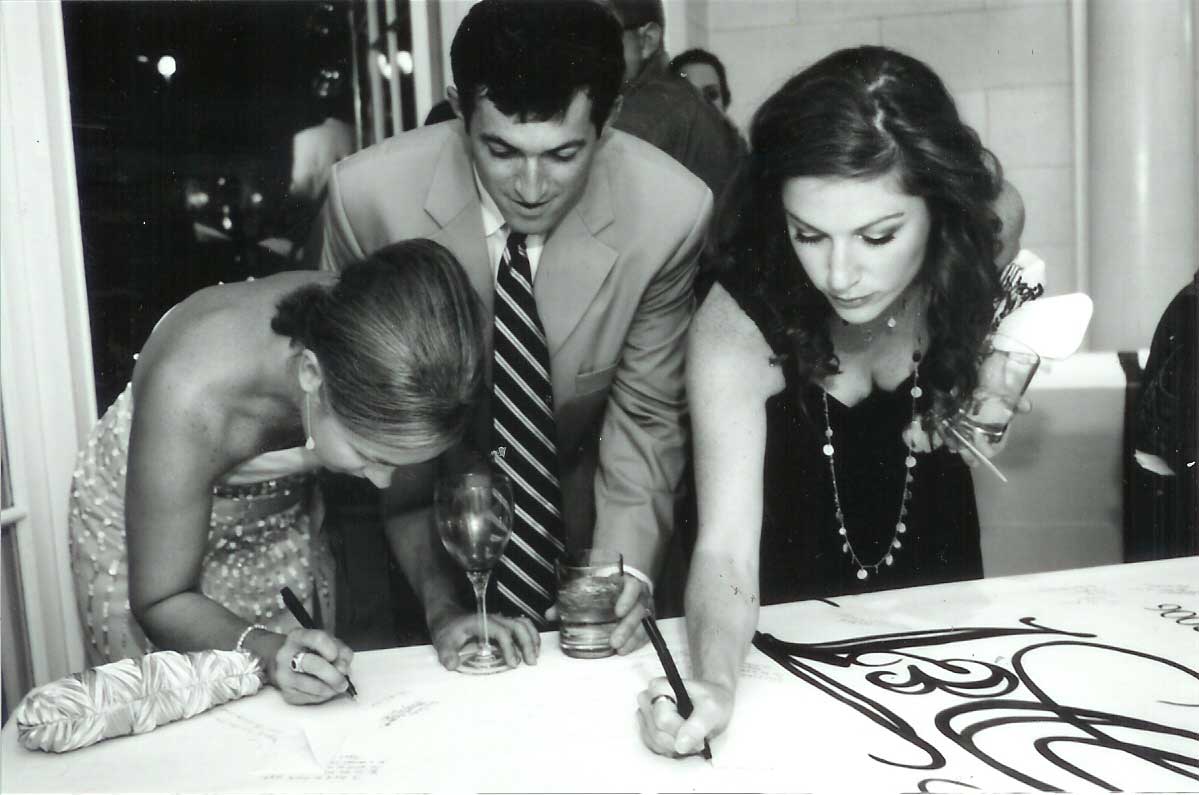 Bring your custom aisle runner to the ceremony and invite your guests to sign it. After the celebration, frame the signed runner, transforming it into a cherished memento of your big day to adorn your home with beautiful memories.